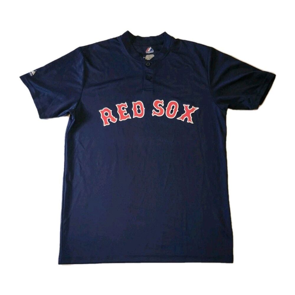 Boston Red Sox Majestic Cool Base MLB Baseball Jersey Size M Medium Blue